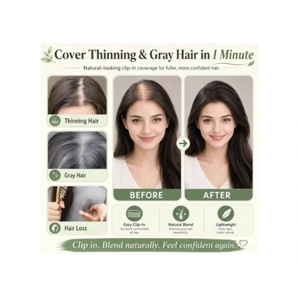 OOPPOO Human Hair Topper 10